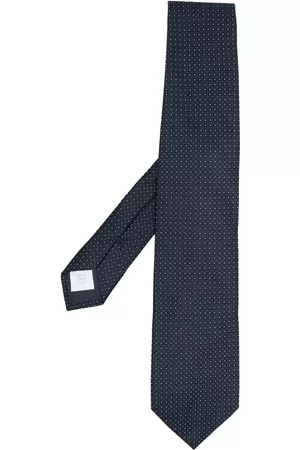 D4.0 Hombre Pajaritas - Corbata de seda con estampado de lunares