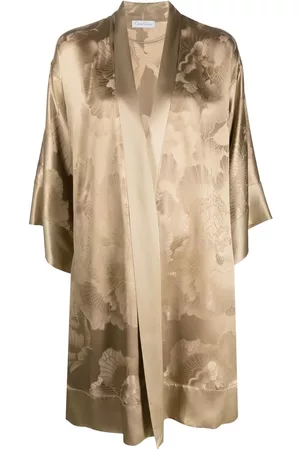 CARINE GILSON Bata de seda en jacquard