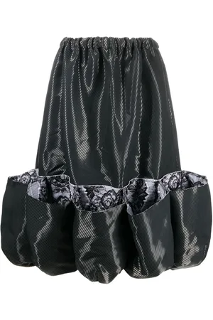 Comme des Garçons Falda con ribete de encaje y dobladillo asimétrico