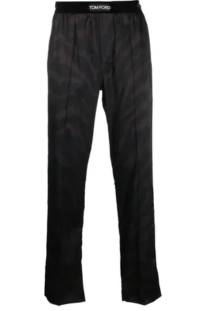 Tom Ford Pantalones de pijama con logo en la pretina