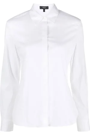 THEORY Camisa con botones ocultos
