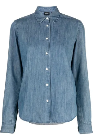 Aspesi Camisa de mezclilla ajustada con botones