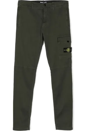 Stone Island Pantalones cargo con parche del logo