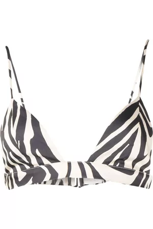 RONNY KOBO Bralette con estampado de cebra