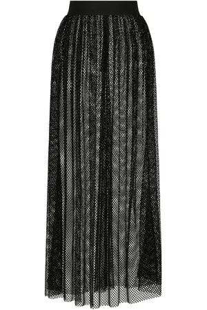 Dolce & Gabbana Falda larga con detalles de strass