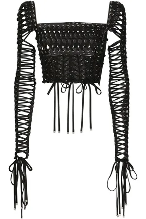 Dolce & Gabbana Blusa estilo bustier con detalle de agujeta