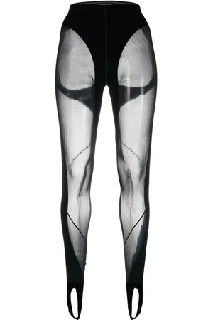 MUGLER Leggins con paneles de malla de x Wolford