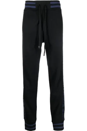 VERSACE Pants con franja del logo