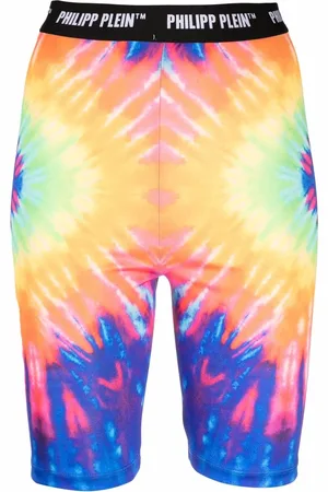 Philipp Plein Shorts de ciclismo con estampado tie-dye