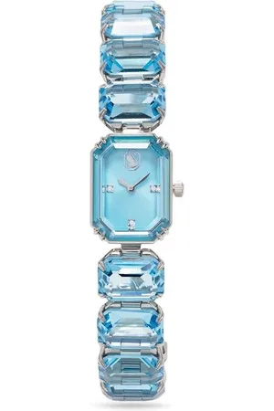 Swarovski Reloj con pulsera de cuarzos cortados en octágonos