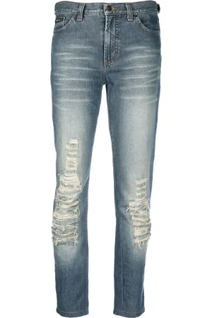 Dolce & Gabbana Jeans slim con acabado rasgado 2000