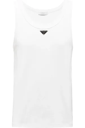 Prada Camiseta con logo triangular