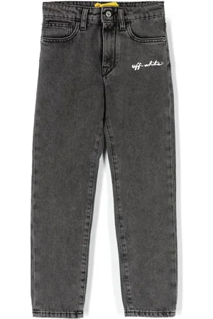 OFF-WHITE Jeans rectos con logo estampado