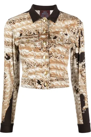 John Galliano Chamarra estampada corta 1990