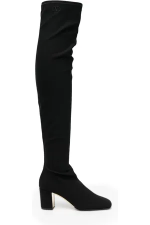 VALENTINO GARAVANI Botas por encima de la rodilla con logo bordado