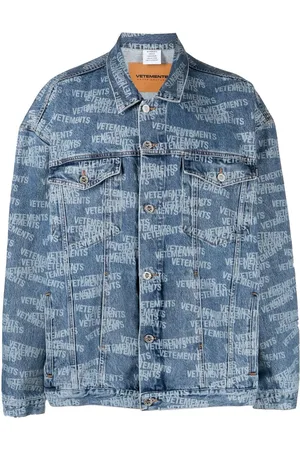 Vetements Chamarra de mezclilla con logo estampado