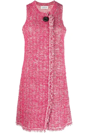 Lanvin Vestido con ribete de flecos