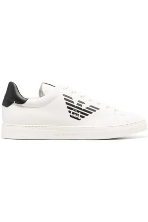 Emporio Armani Tenis con agujetas y logo estampado