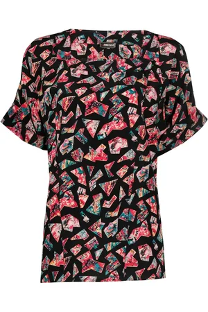 Fendi Top con estampado geométrico 1980