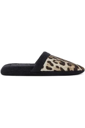 Dolce & Gabbana Slippers con estampado de leopardo