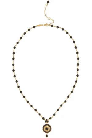 Dolce & Gabbana Collar con dije en oro amarillo de 18kt con zafiro y jade