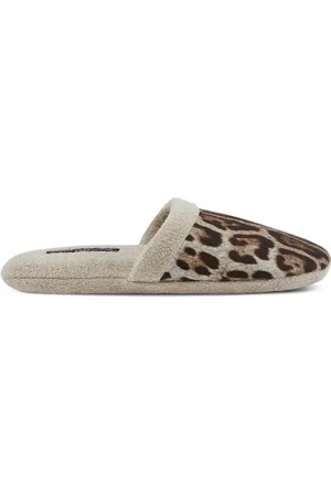 Dolce & Gabbana Slippers con estampado de leopardo