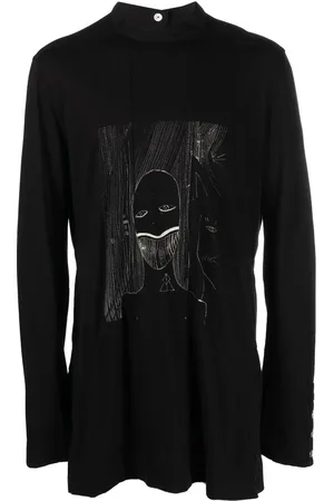 Rick Owens Playera manga larga con estampado gráfico