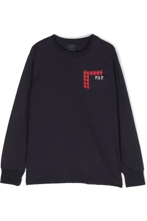 FAY Playera manga larga con logo estampado