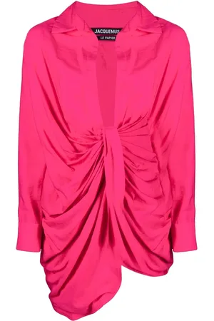 Jacquemus Vestido camisero La Robe Bahia drapeado