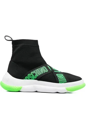 Moschino Tenis altos con correa del logo