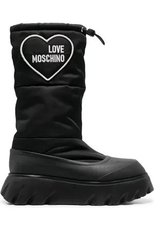 Moschino Botas capitonadas con parche de corazón