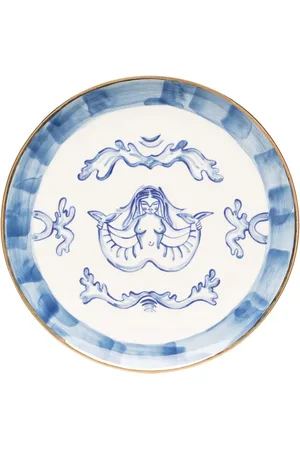 Gunia Project Plato de cerámica con estampado de sirena