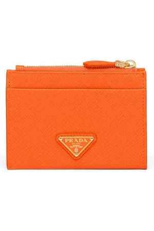 Prada Cartera compacta con logo triangular