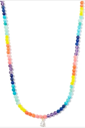 YVONNE LÉON Collar en oro amarillo de 9kt con diamante