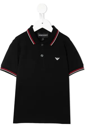 Emporio Armani Playera tipo polo con ribete de rayas