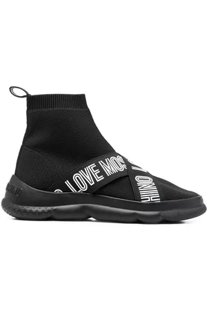 Moschino Tenis altos con correa del logo