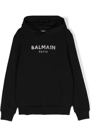 Balmain Hoodie con detalles y logo