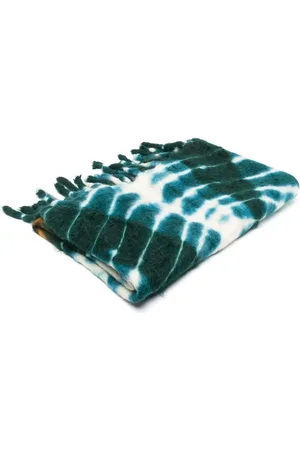 Jil Sander Manta con flecos y motivo tie-dye