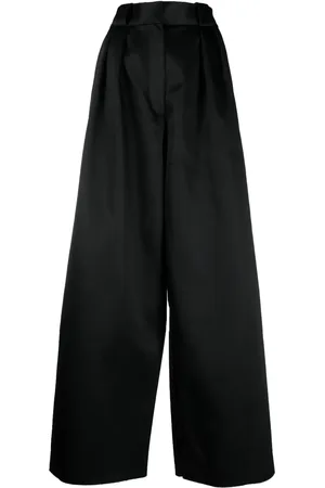 Khaite Pantalones satinados con pinzas