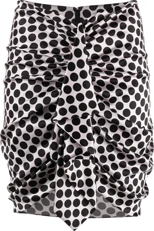 ALEXANDRE VAUTHIER Minifalda fruncida con estampado de lunares