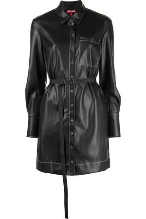 Staud Vestido camisero Lynn con cinturón