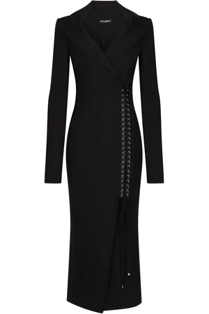 Dolce & Gabbana Vestido midi estilo abrigo con cordones