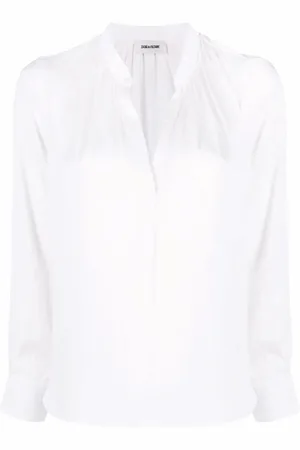 Zadig & Voltaire Blusa con acabado en satén y cuelo V
