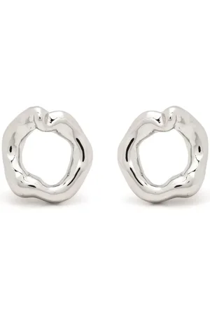 Vann Jewelry Aretes con diseño circular irregular