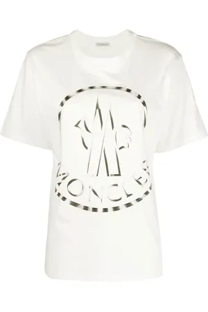 Moncler Playera bicolor con logo estampado