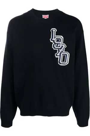 Kenzo Suéter tejido con logo en intarsia
