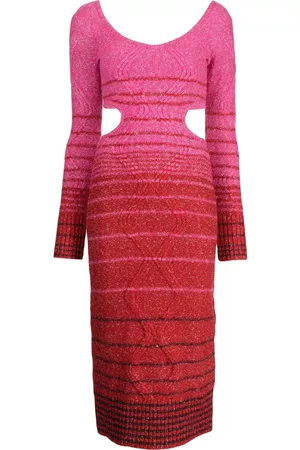 Staud Vestido con rayas estampadas