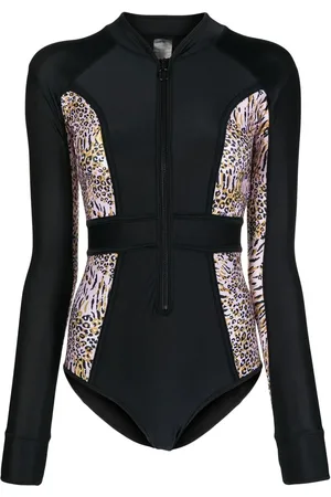Duskii Traje de surf con estampado de leopardo