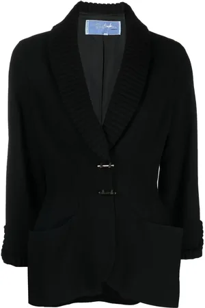 MUGLER Chamarra con bordes de canalé