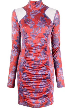 VERSACE Vestido corto con motivo de cachemira
